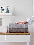 Набор полотенец махровых Graphite duo collection, без рисунка, серый