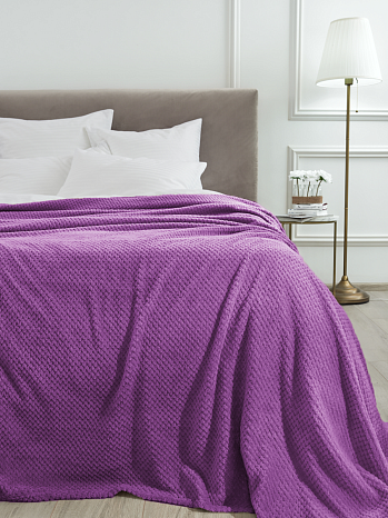 Плед Zircon, соты, фиолетовый