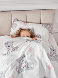 Постельное белье Teddy, бязь, мишки, белый