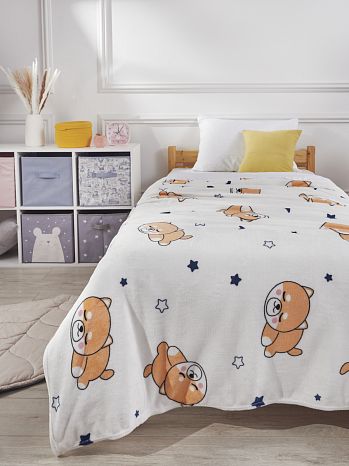 Плед Sleeping dogs, собаки, белый