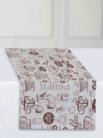 Дорожка столовая Coffee, кофе, коричневый