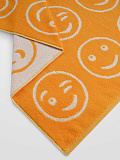 Полотенце махровое Smile, смайл, оранжевый