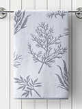 Полотенце махровое Herbs, веточки, серый