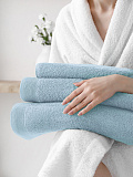 Полотенце махровое Sky blue, без рисунка, голубой