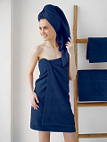 Полотенце махровое Navy blue, без рисунка, синий
