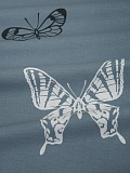 Постельное белье Butterflies, поплин, бабочки, серый