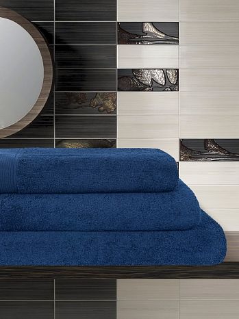 Набор полотенец махровых Navy blue, без рисунка, темно-синий