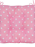 Подушка на стул Pink polka dot, горох, розовый