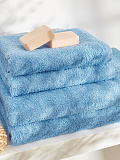 Полотенце махровое Florentine blue, без рисунка, голубой