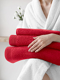 Полотенце махровое Red, без рисунка, красный