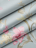 Постельное белье Lilies, поплин, цветы, серый
