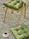 Подушка на стул Leaf green, без рисунка, зеленый