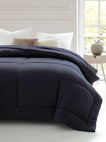 Одеяло теплое Black, без рисунка, черный