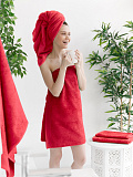 Полотенце махровое Red, без рисунка, красный