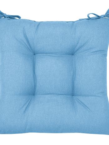 Подушка на стул Mist, без рисунка, голубой