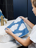 Полотенце махровое Cotton cloud, облачко, голубой