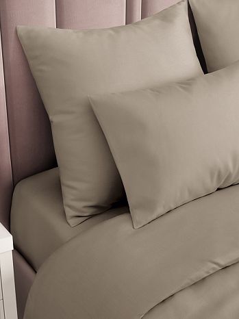 Набор наволочек Cappuccino, сатин, без рисунка, бежевый