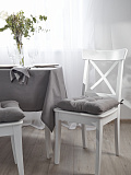 Подушка на стул Dark grey, без рисунка, серый
