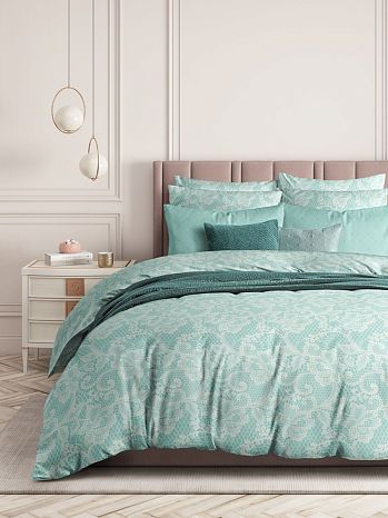 Постельное белье Wedding, перкаль, узоры, зеленый