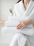 Полотенце махровое White, без рисунка, белый