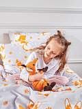 Постельное белье Corgi, бязь, корги, серый