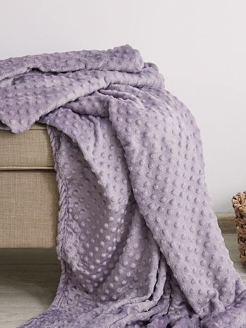 Плед Bubbles lilac, круги, фиолетовый