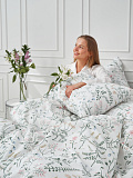 Постельное белье Gardenia, бязь, листья, белый