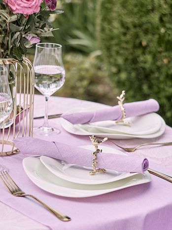 Набор салфеток сервировочных Violet, без рисунка, фиолетовый