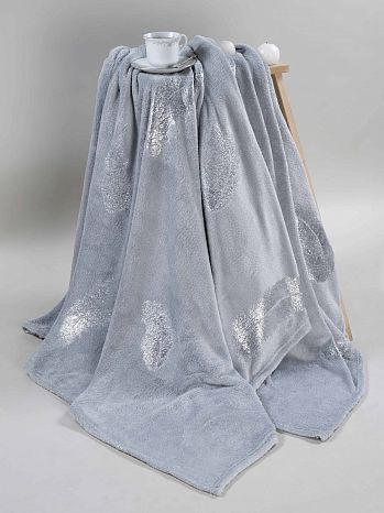 Плед Shine, новогодний, серый