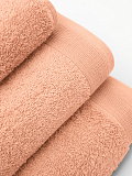 Полотенце махровое Peach, без рисунка, персиковый