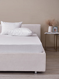 Простыня на резинке White, ткань трикотажная, без рисунка, белый