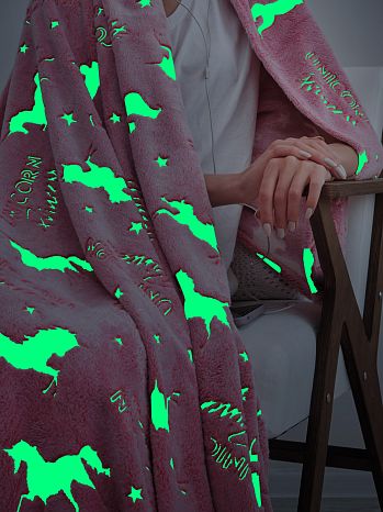 Плед Unicorn princess, единороги, розовый