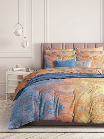 Постельное белье Malta, поплин, орнамент, желтый