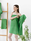 Полотенце махровое Spicy green, без рисунка, зеленый