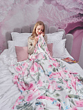 Плед Peony, цветы, розовый
