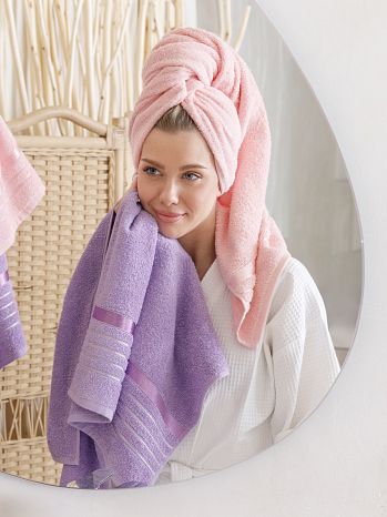 Набор полотенец махровых Enchanting shades, без рисунка, мультиколор