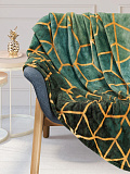 Плед Malachite, ромбы, зеленый