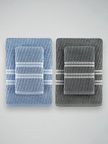 Набор полотенец махровых Grey & blue, без рисунка, мультиколор