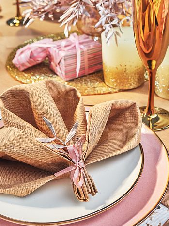 Салфетка сервировочная Nutcracker, без рисунка, бежевый