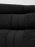 Набор полотенец махровых Black, без рисунка, черный