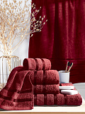 Набор полотенец махровых Pomegranate, без рисунка, красный