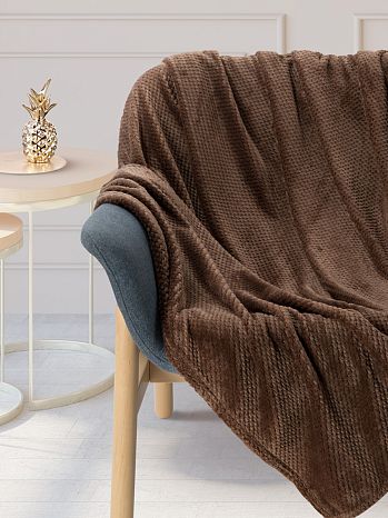 Плед Radde, соты, коричневый