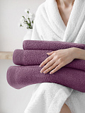 Полотенце махровое Burgundy, без рисунка, винный