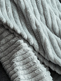 Плед Luxe grey/silver, полосы, серый