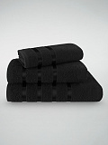 Набор полотенец махровых Black, без рисунка, черный
