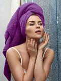 Полотенце махровое Lilac, без рисунка, сиреневый