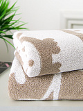 Полотенце махровое Filin beige, совы, бежевый