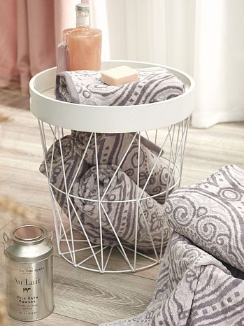 Набор полотенец махровых Delhi grey, орнамент, серый