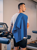 Полотенце для фитнеса Bench press, без рисунка, синий