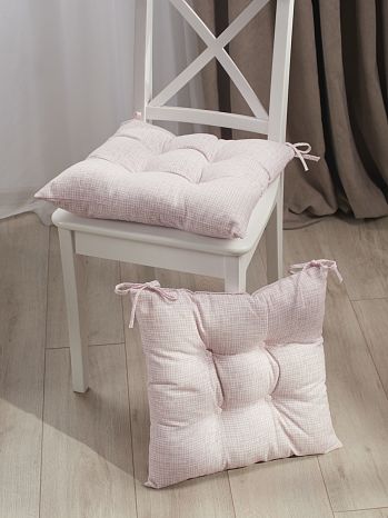 Подушка на стул Blossom, орнамент, розовый